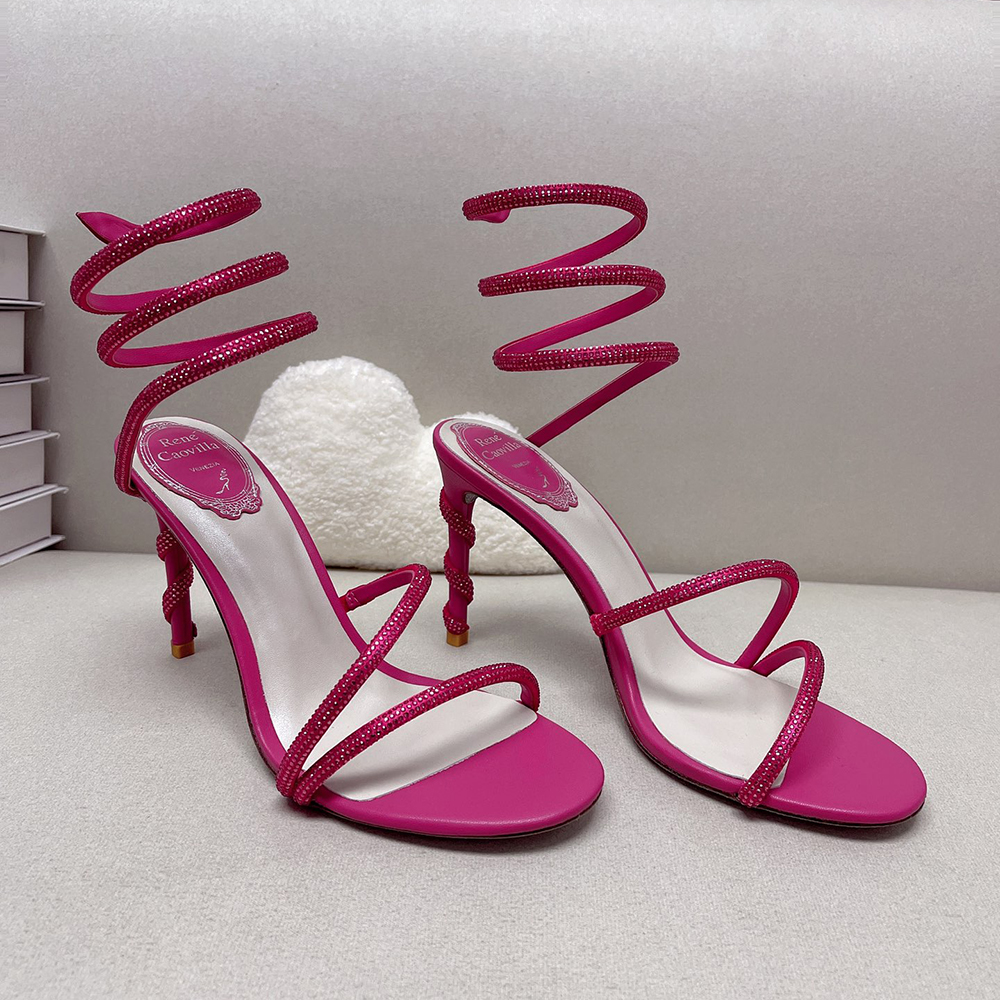 Rene Crystal lamp Snake Strass Sandals womens stiletto Heel Leather Slip On Stud Block Heel Luxury Designers Ankle Wraparound shoe for women factory footwear, Silver
Rene Crystal lamp Snake Strass Sandals womens stiletto Heel Leather Slip On Stud Block Heel Luxury Designers Ankle Wraparound shoe for women factory footwear, Silver