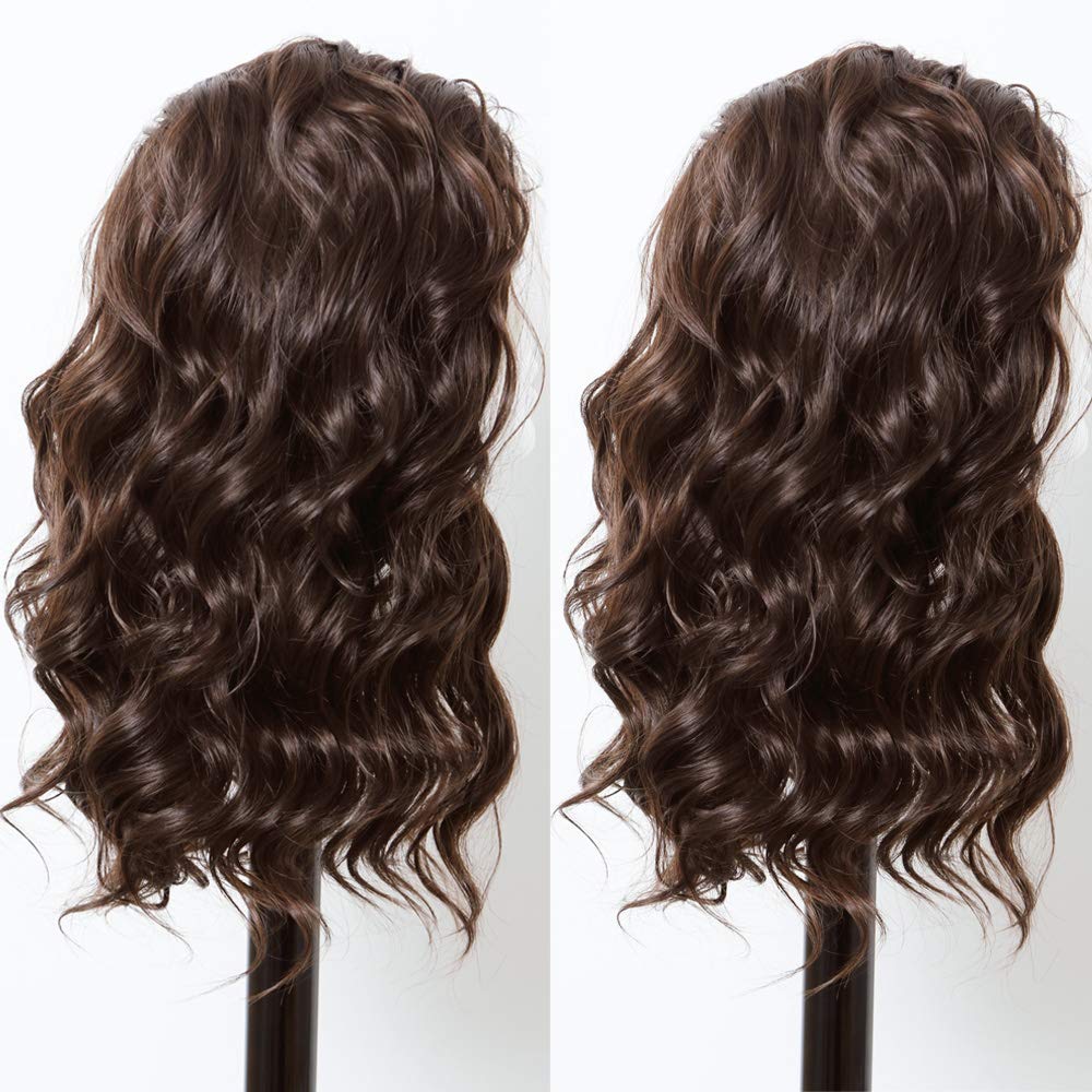 Hd transparent lace chocolate brown lace front wig cooper red orange fashion colored wavy bob short human hair wig pre plucked 150% density full natur
