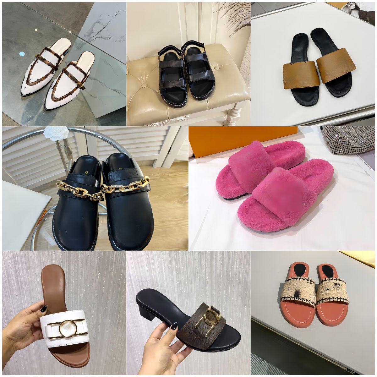 Designer Brand Women Slippers Summer Ladies Hollowed Out Sandals Pattern Flats Flip Flops Loafer Fashion Tories Slides Rubber Outdoor Beach Shoes 35-43 with, L-20
Designer Brand Women Slippers Summer Ladies Hollowed Out Sandals Pattern Flats Flip Flops Loafer Fashion Tories Slides Rubber Outdoor Beach Shoes 35-43 with, L-20