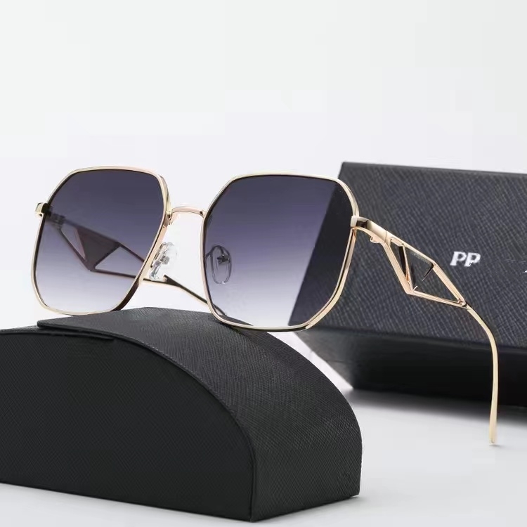 P29950Piece Fashion Sunglasses Glasses Sunglasses Designer Men's Ladies Brown Case Black Metal Frame Dark Lens