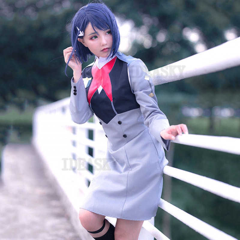 Anime Costumes DARLING in the FRANXX Cosplay HIRO ICHIGO MIKU KOKORO Zero Two Cosplay School Uniform Come Wig shoes Anime Halloween Outfit Z0301