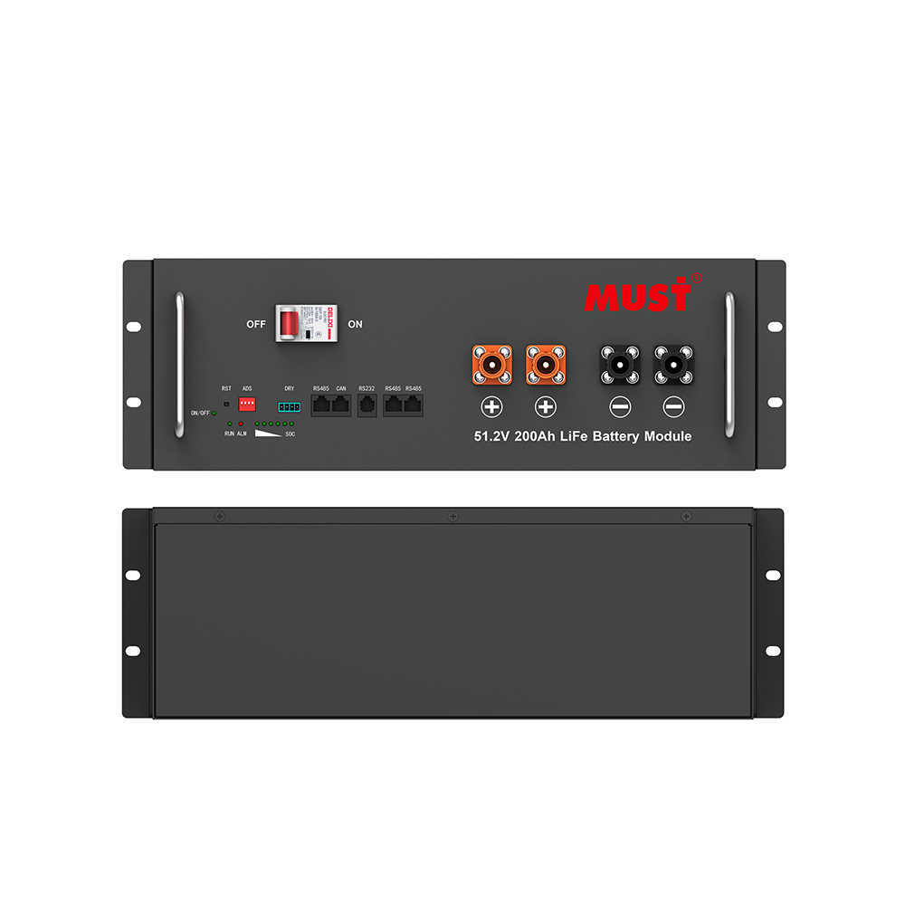 Lithium Battery Wholesale Must Solar Off Grid Battery Storage Rack Mounted LiFePO4 battery 51.2V Support Parallel Connection