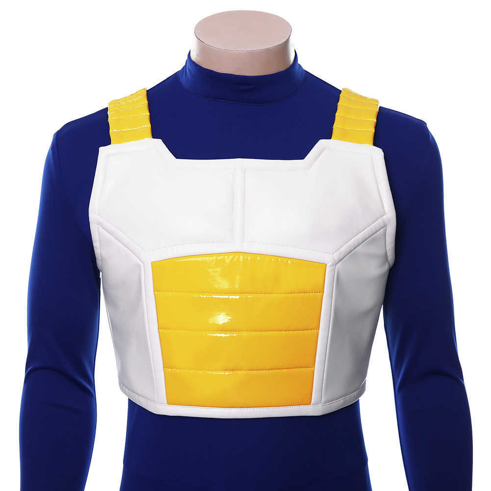 Anime Costumes Z Vegeta IV Cosplay Come Outfit Boy Men Jumpsuit Shoe Covers Gloves Halloween Carnival Comes Z0301