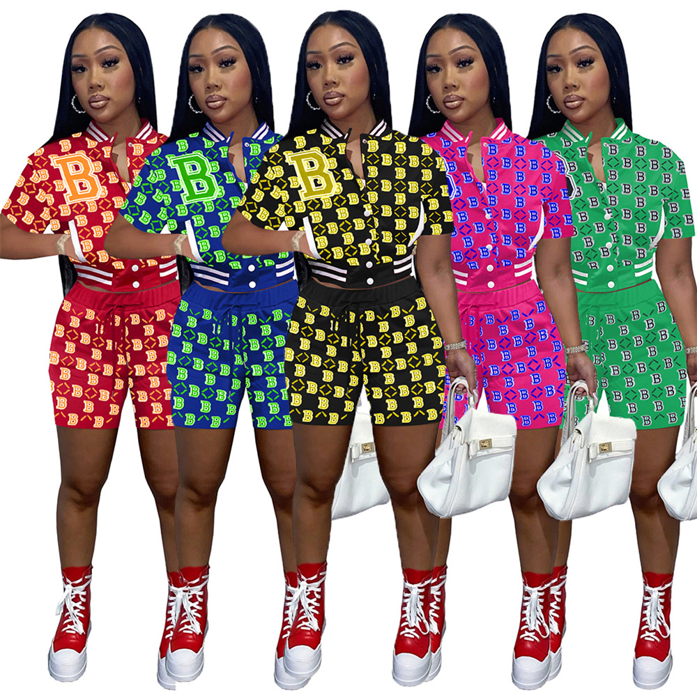 2023 Designer Baseball Uniform Outfits Women Tracksuits Two Piece Set Summer Short Sleeve Shirt Shorts B Letters Sweatsuits Print Bulk Wholesale 9385, Green
2023 Designer Baseball Uniform Outfits Women Tracksuits Two Piece Set Summer Short Sleeve Shirt Shorts B Letters Sweatsuits Print Bulk Wholesale 9385, Green
