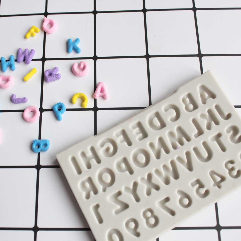 Alphabet Numeric Silicone Cake Fondant Mold Ideal for Creative Baking Projects