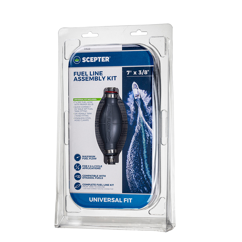 Scepter 11522 Boat Accessories Universal Marine Tank Fuel Line Assembly Kit 3/8
