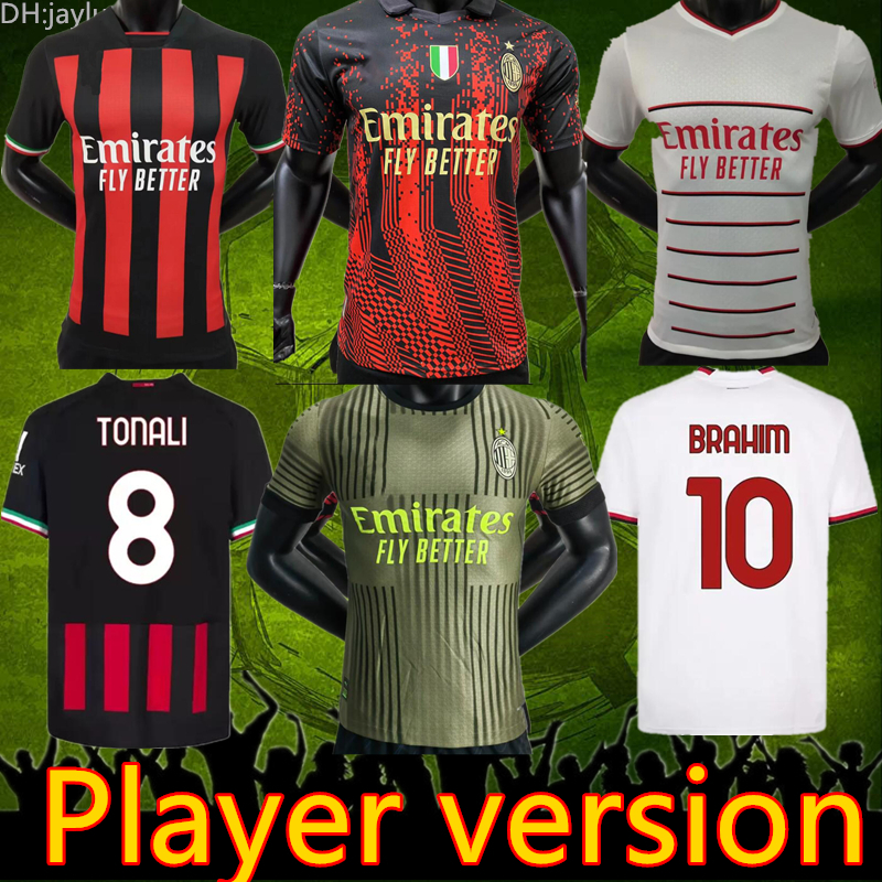 IBRAHIMOVIC 22 23 KOCHE player soccer jerseys GIROUD AC MILANS DE KETELAERE R. LEAO TONALI THEO football shirt set special fourth 4th men uniforms, 3rd
IBRAHIMOVIC 22 23 KOCHE player soccer jerseys GIROUD AC MILANS DE KETELAERE R. LEAO TONALI THEO football shirt set special fourth 4th men uniforms, 3rd