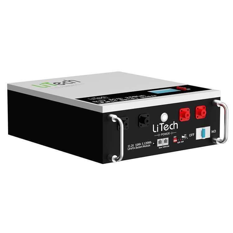 Litech power lifepo4 battery 48V 50AH 2.56KW Lithium-Ion Phosphate battery pack with MPPT for PV battery storage