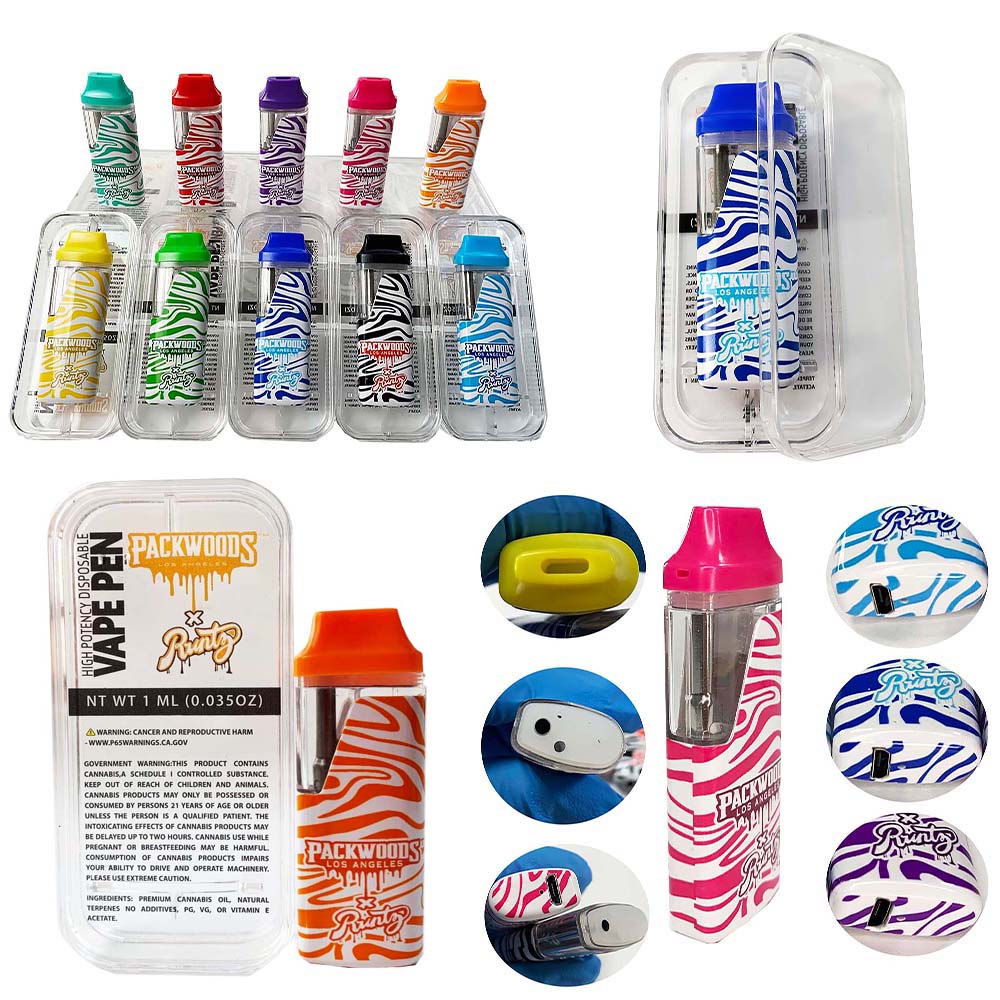 NEW Packwoods X Runtz Disposable Vape Pens 380mah Rechargeable Battery 1.0ml Empty Vaporizer Pods Ceramic Coil Cartridges E cigarettes carts with packaging 10 color
NEW Packwoods X Runtz Disposable Vape Pens 380mah Rechargeable Battery 1.0ml Empty Vaporizer Pods Ceramic Coil Cartridges E cigarettes carts with packaging 10 color