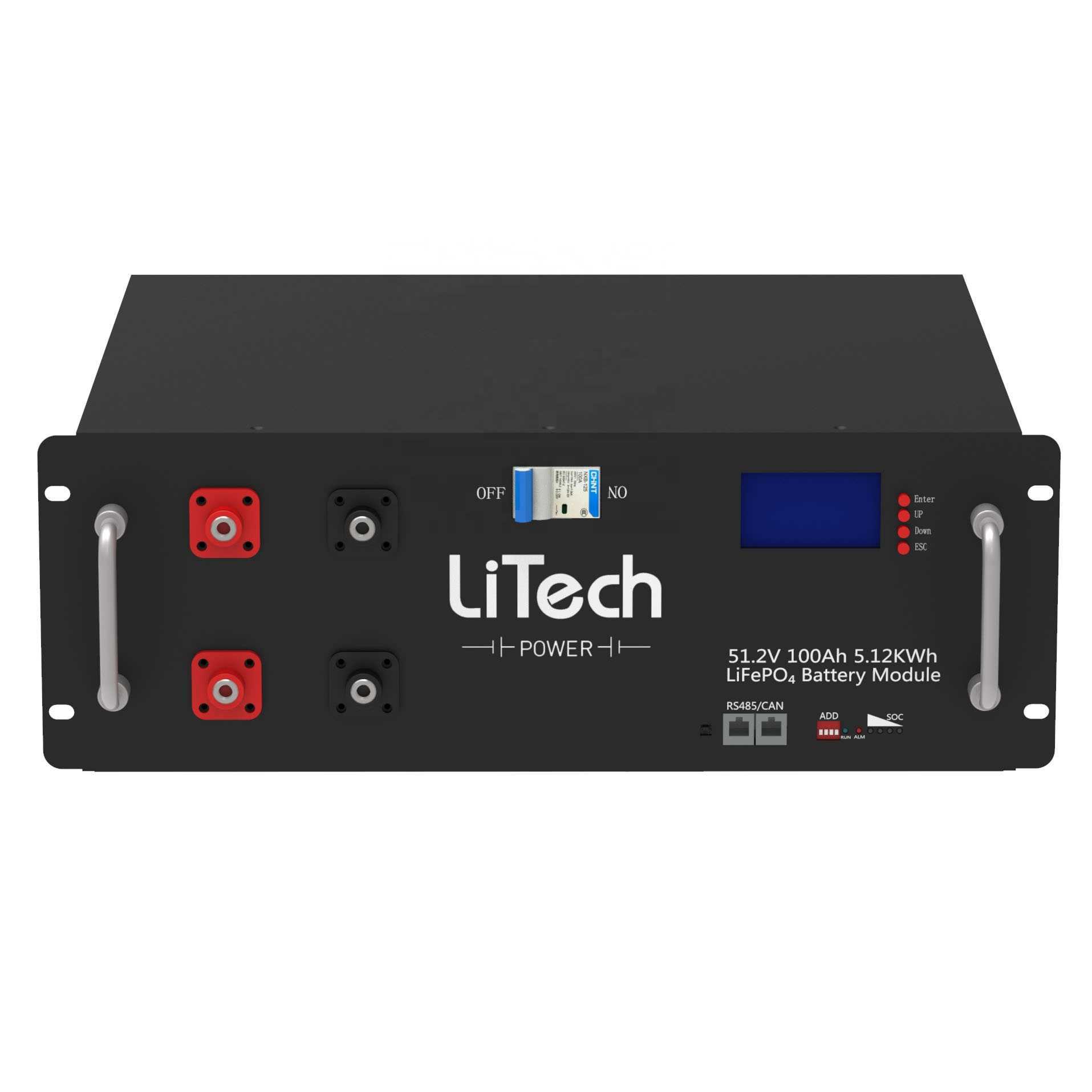 LiTech 48V 100Ah LiFePO4 Battery 51.2V 100Ah for Electric Home Energy Storage System