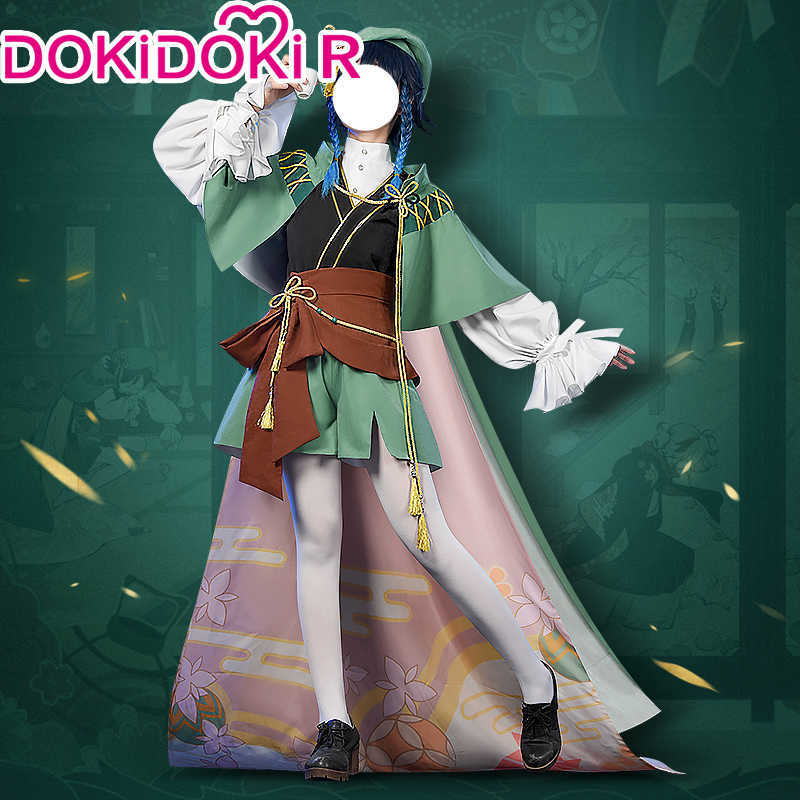 Anime Costumes IN STOCK Venti Cosplay Game Genshin Impact Five Kasen Cosplay Come DokiDokiR Genshin Impact Venti Five Kasen Cosplay Z0301