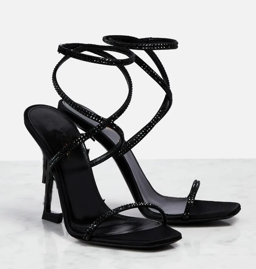 Luxury Brand Women Opyum Sandals Shoes Crystal-embellished Ankle Strappy Square Open Toe High Heels Buckle Fastening Lady Famous Gladiator Sandalias
Luxury Brand Women Opyum Sandals Shoes Crystal-embellished Ankle Strappy Square Open Toe High Heels Buckle Fastening Lady Famous Gladiator Sandalias