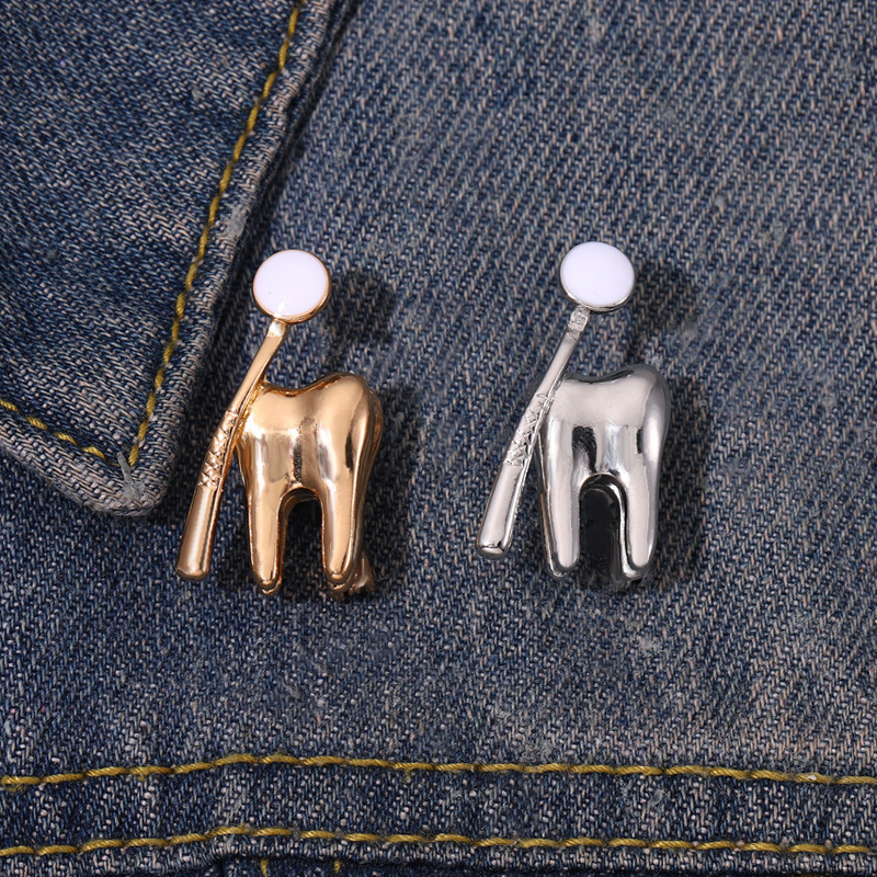 Fun Toothbrush Tooth Brooches Cartoon Gold Silver Care Teeth Clothes Pins Women Cowboy Sweater Bags Metal Badge
Fun Toothbrush Tooth Brooches Cartoon Gold Silver Care Teeth Clothes Pins Women Cowboy Sweater Bags Metal Badge
