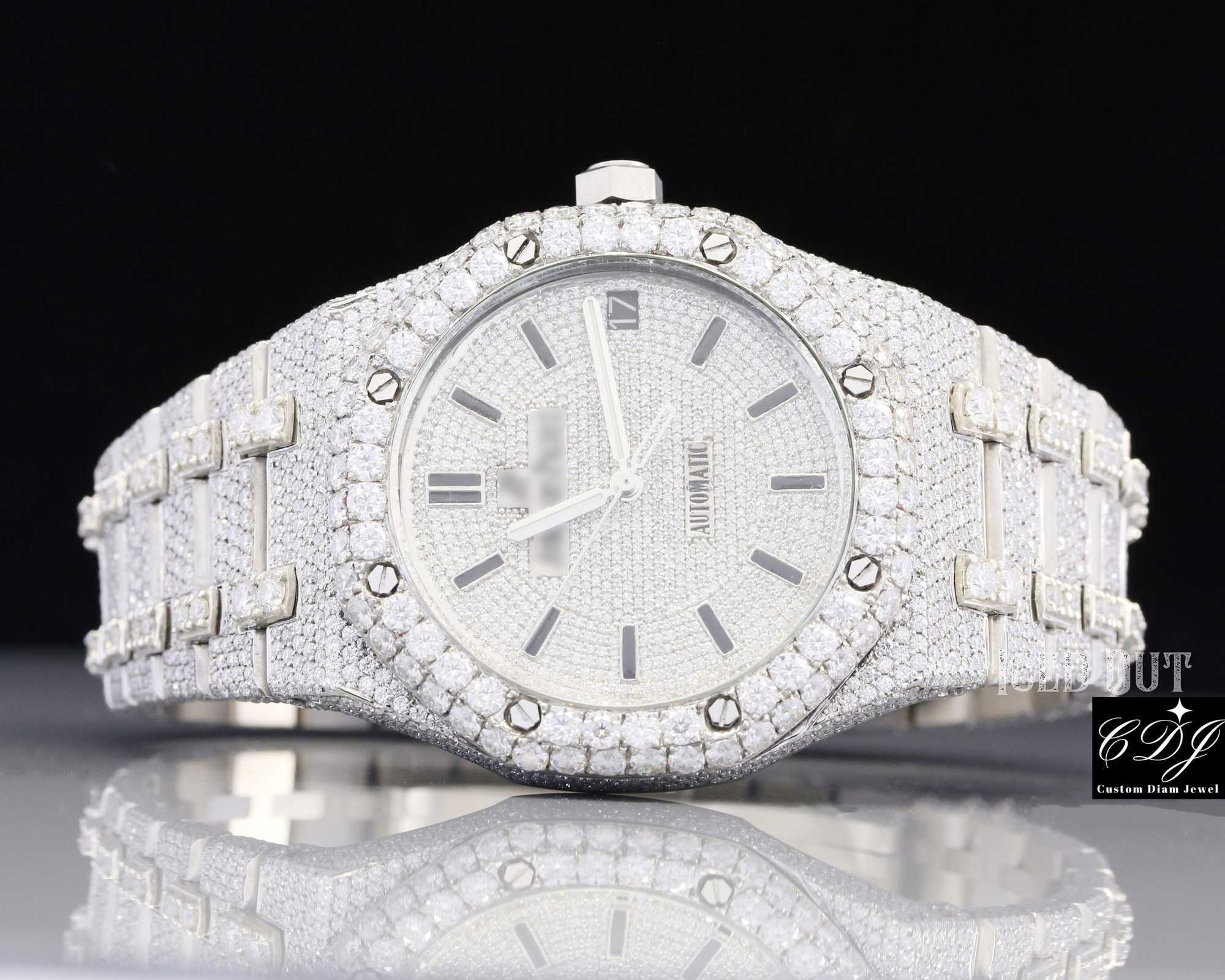 High Quality Lab Grown Round Cut Diamond Watch Men Hip Hop Jewelry Luxury Bust Down Handmade Watch Manufacture Automatic Watch
High Quality Lab Grown Round Cut Diamond Watch Men Hip Hop Jewelry Luxury Bust Down Handmade Watch Manufacture Automatic Watch
