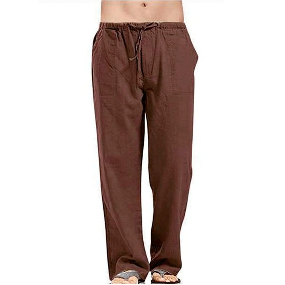 Men's Pants Cotton Linen Plus Size Men's Pants Breathable Pants Classic Casual Jogger Trousers 230302