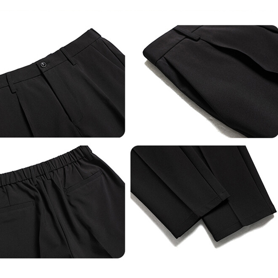 Men's Pants Mens Korean Fashion Hip Hop Classic NinePoint Men Oversize Breathable Wide Leg Casual Straight Trouser2738 230303