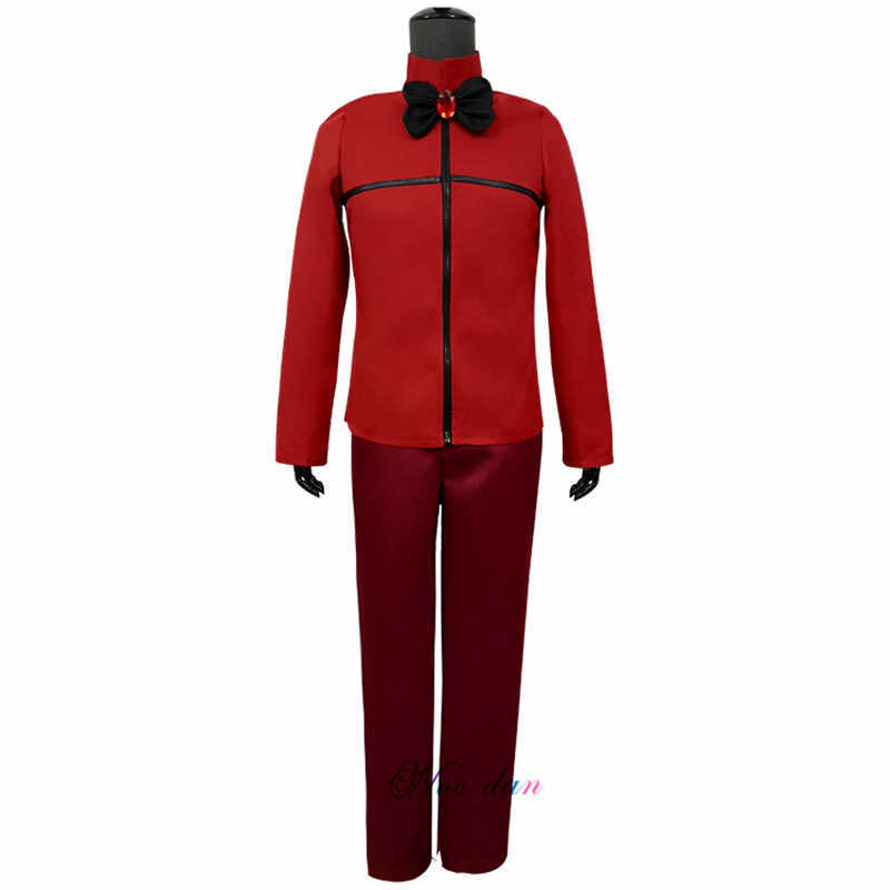 Anime Costumes ALASTOR Hazbin Hotel Cosplay Come Uniform Adult Men Women Party Halloween Carnival Christmas Comes Red Suit Clothes Set Z0301