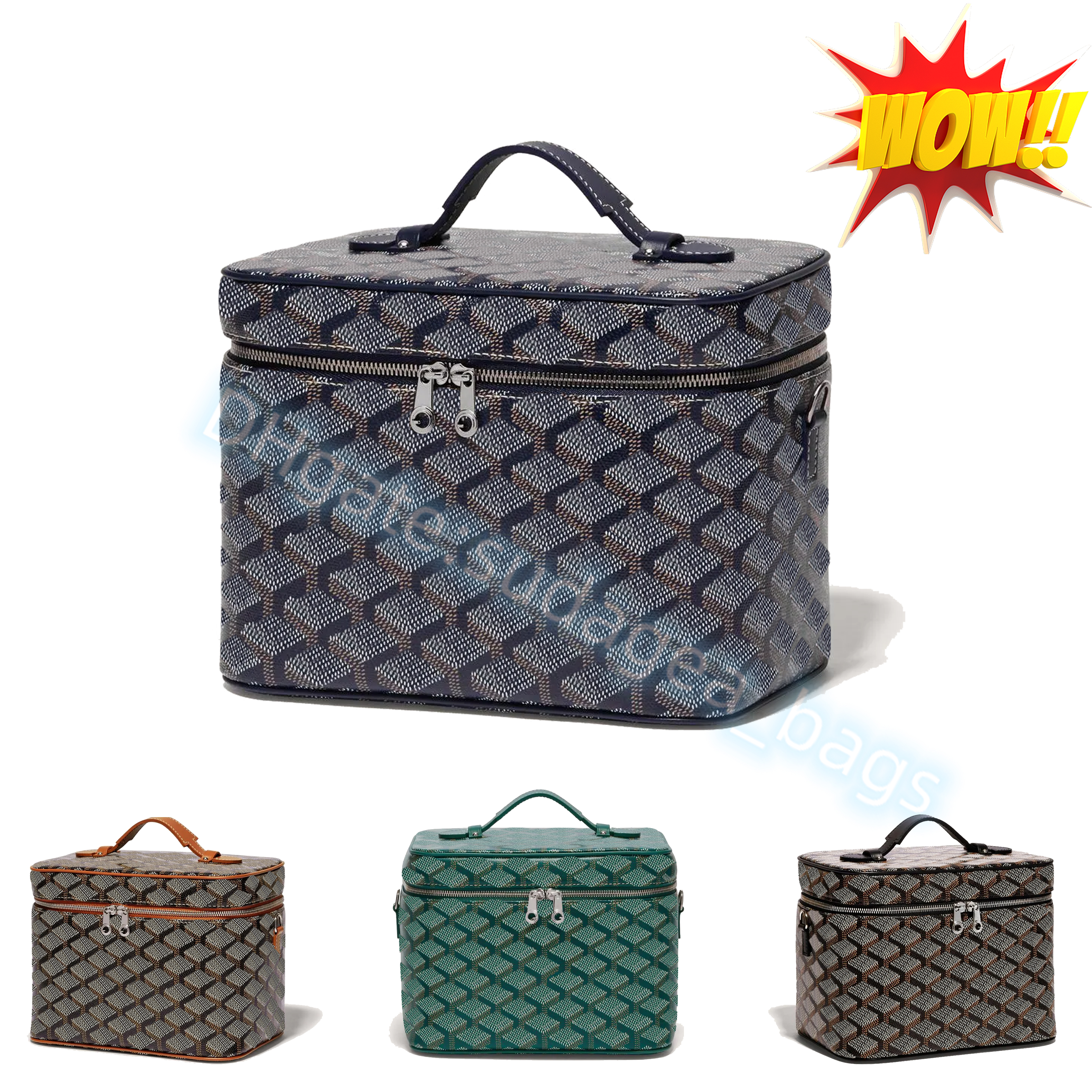 Fashion luxury designer Classic Makeup Box Oblique Body Men's Wash Leather Handbag Shoulder Makeup Top Handle Goya Muse Makeup bag Makeup bag Women's pocket tote bag, White
Fashion luxury designer Classic Makeup Box Oblique Body Men's Wash Leather Handbag Shoulder Makeup Top Handle Goya Muse Makeup bag Makeup bag Women's pocket tote bag, White