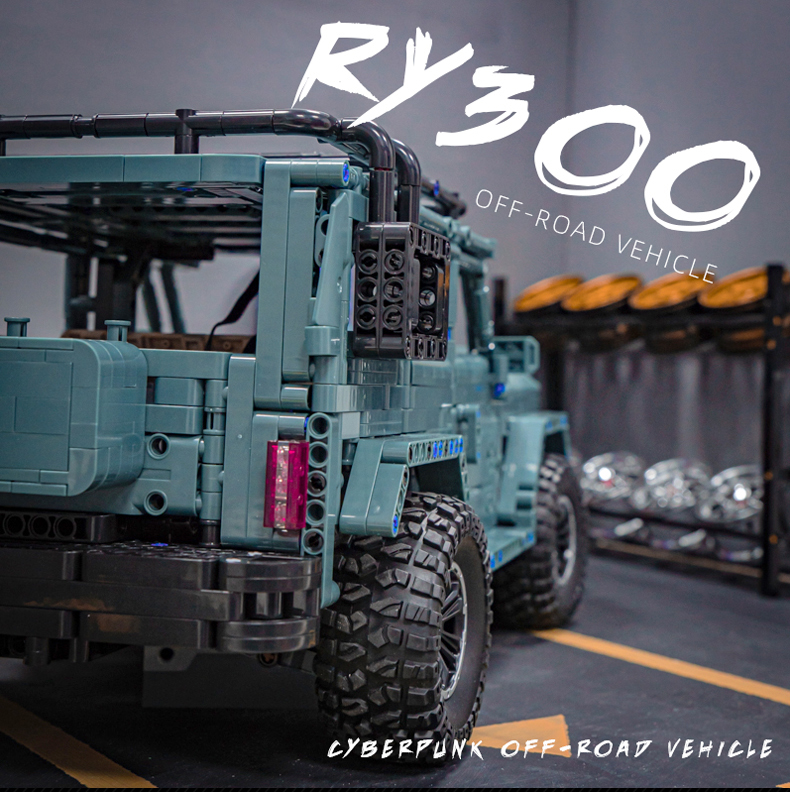MOC Off-Road Vehicle RC Suv 300 Car Building Blocks Model With Motor Bricks High-Tech Models Education C009 2627PCS Birthday Christmas Toys Children B