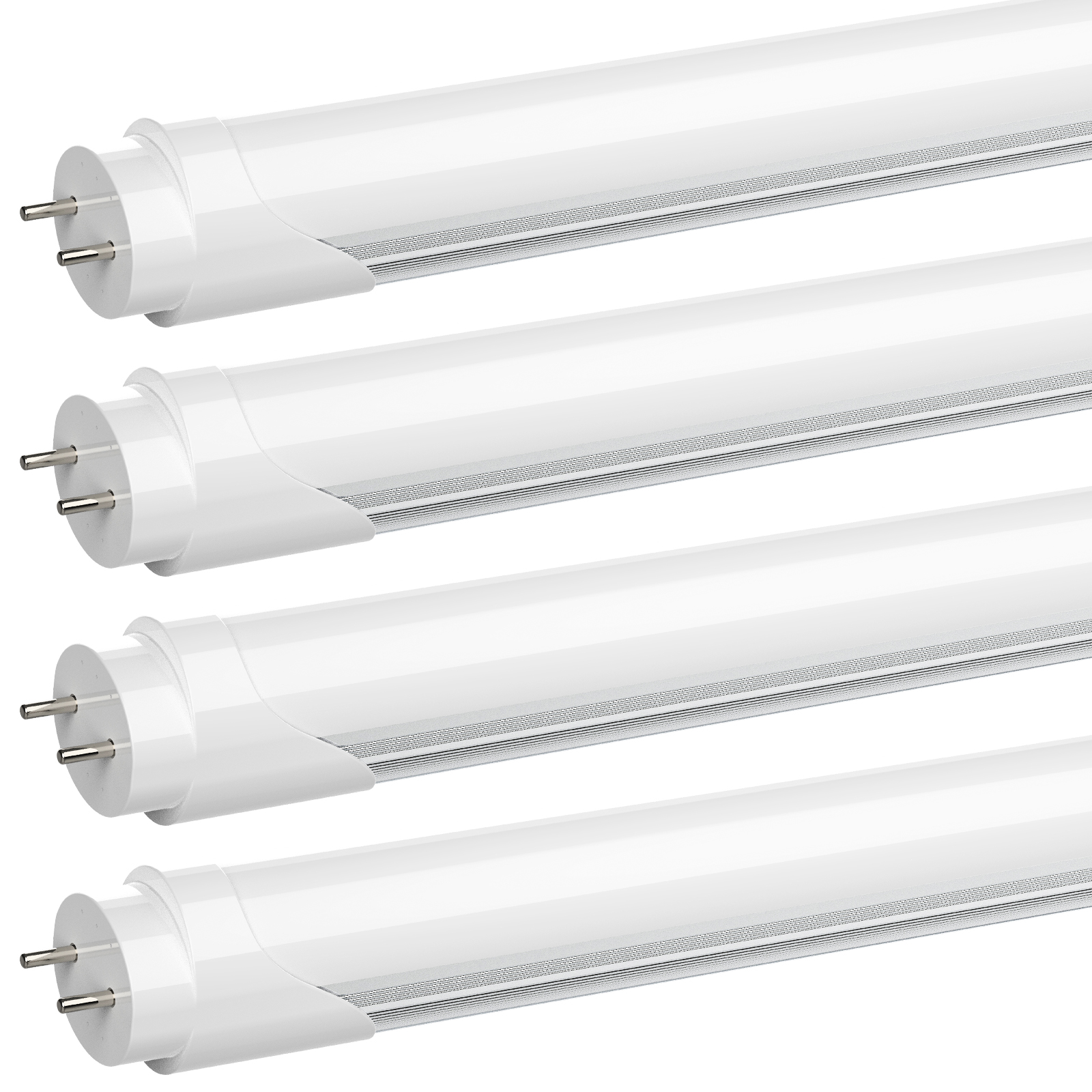 Stock in US 4ft led tube 28W Dural Row Warm Cool White 1200mm 1.2M SMD2835 192pcs Super Bright Led Fluorescent Bulbs AC85-265V UL