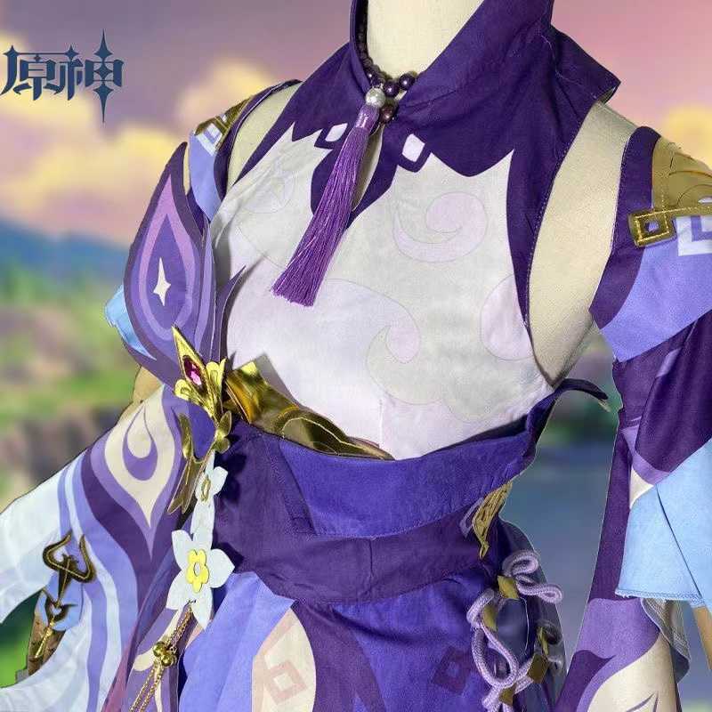 Anime Costumes Game Genshin Impact KeQing Cosplay Comes Halloween Come for Women Vestido Genshin Cosplay Anime Figure Dress Suit Wig Z0301