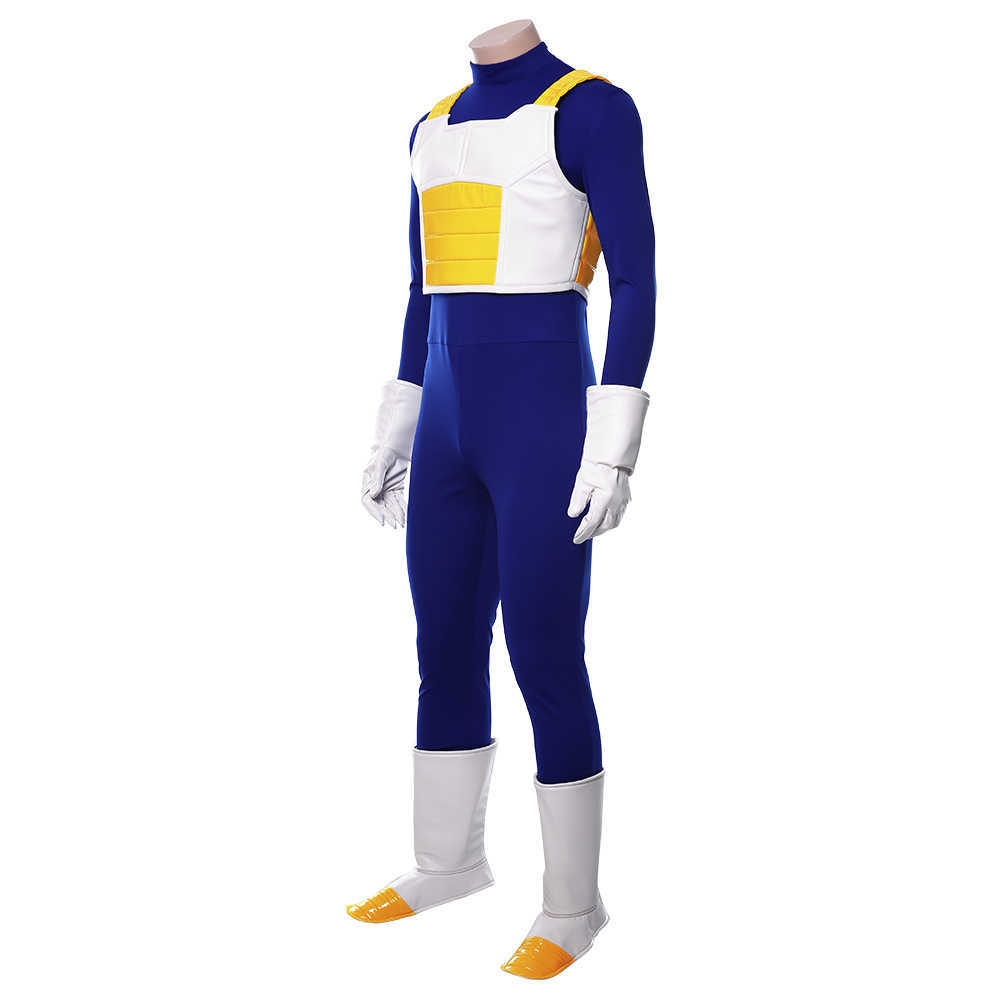 Anime Costumes Z Vegeta IV Cosplay Come Outfit Boy Men Jumpsuit Shoe Covers Gloves Halloween Carnival Comes Z0301