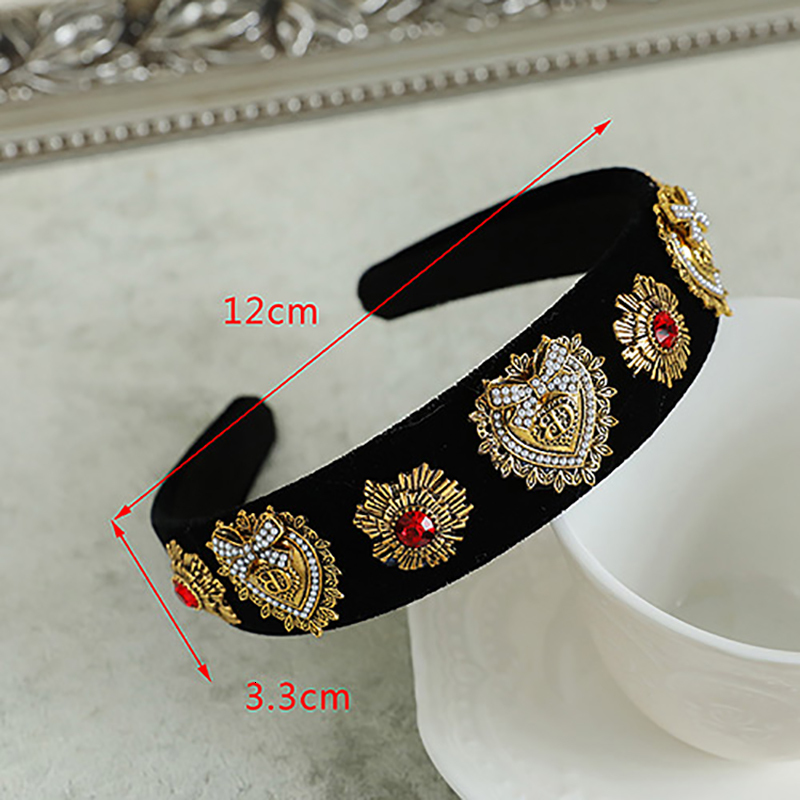 Headbands ZHINI Vintage Gold Color Heart Headdress Boho Personality Handmade Headbands for Women Jewelry Hair Accessories 230302