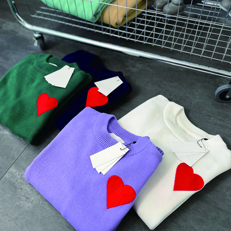 Women's Knits Designer Women's top sweater Tees red heart Amis sweatershirt 2023ss letters embroidered long sleeve Round neck couple hoodie jacket Loose
Women's Knits Designer Women's top sweater Tees red heart Amis sweatershirt 2023ss letters embroidered long sleeve Round neck couple hoodie jacket Loose