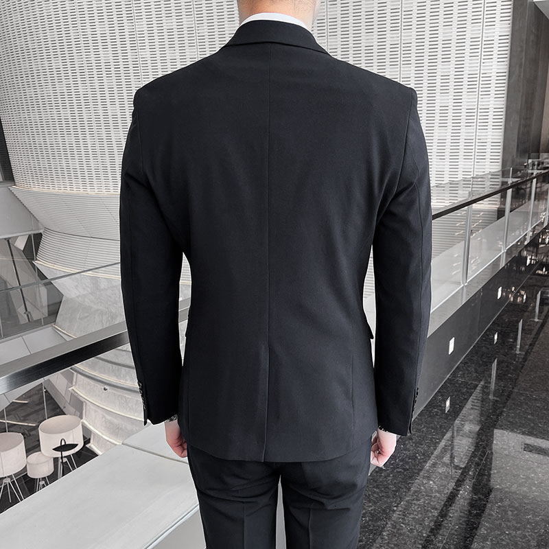 Men's Suits Blazers Boutique suit Vest Trousers Men's Fashion Business Gentleman Slim Double Breasted Casual Formal Dress Three-piece Suit 2