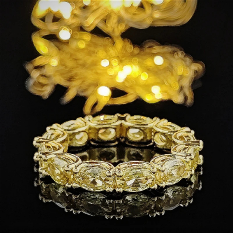 Eternity AAAAA Zircon Finger Ring 925 Sterling Silver Party Wedding band Rings for Women Men Promise Engagement Jewelry Gift