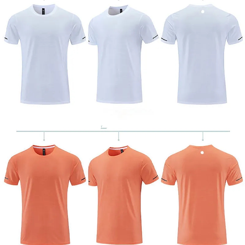 Men Yoga Outfit Gym T shirt Exercise Fitness Wear Sportwear Trainning Basketball Running Ice Silk Shirts Outdoor Tops Short Sleeve Elastic Breathable