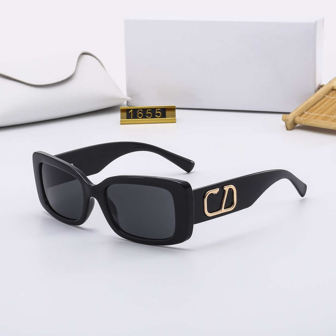 VA1655 Designer Sunglasses Man Valen Glasses Women Fashion Frameless Rectangle Coating Buffalo Horn Sunglass UV400 Evidence Eyeglass 6 Color