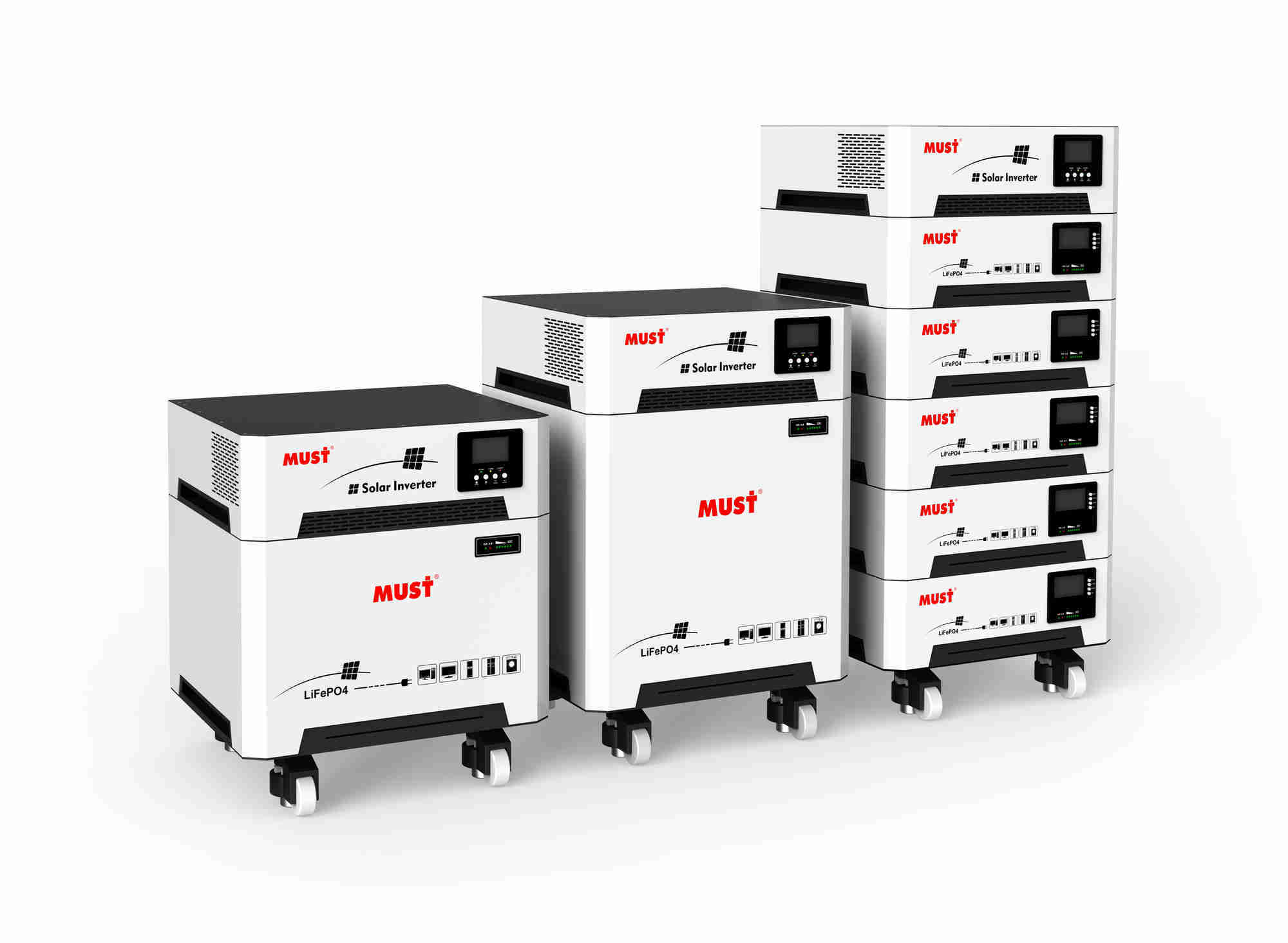 MUST Grade A 20kwh 300ah Powerwall Station Batera De Litio Pack With BMS Batteries 48v 24v 100ah Lifepo4 Battery For Inverter