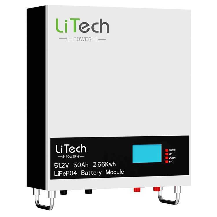 Litech power lifepo4 battery 48V 50AH 2.56KW Lithium-Ion Phosphate battery pack with MPPT for PV battery storage
