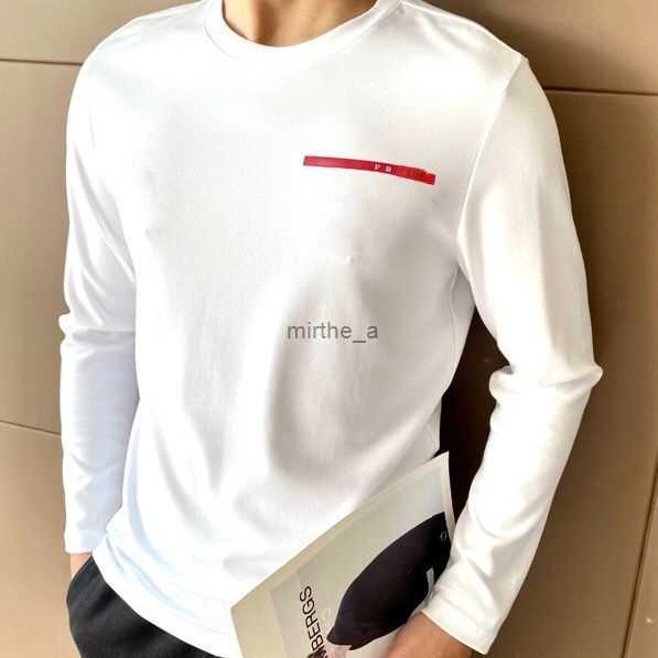 2023 Top Sellers p Family Men's High-end Genuine Triangle Logo Mercerized Cotton Long-sleeved Round Neck T-shirt Underlay 9l501nib, Letter bar white
2023 Top Sellers p Family Men's High-end Genuine Triangle Logo Mercerized Cotton Long-sleeved Round Neck T-shirt Underlay 9l501nib, Letter bar white