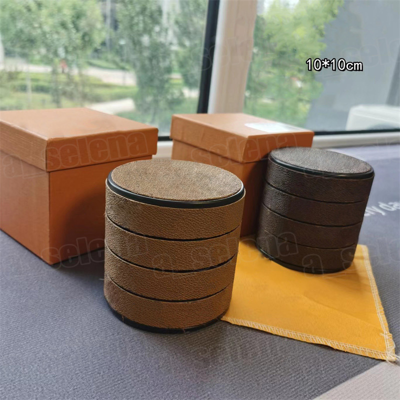 Brand Mini Size Jewelry Boxes Rotary Storage Box Rack Ear Clip Retro Multi-layer Organization Box with Orange Retail Gift Packaging