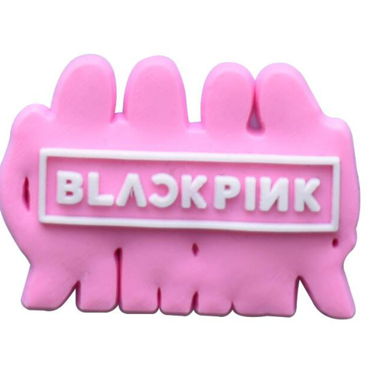 moq 100pcs custom black pink shoe flowers pvc soft rubber shoecharms buckle beach shoe diy decoration charm