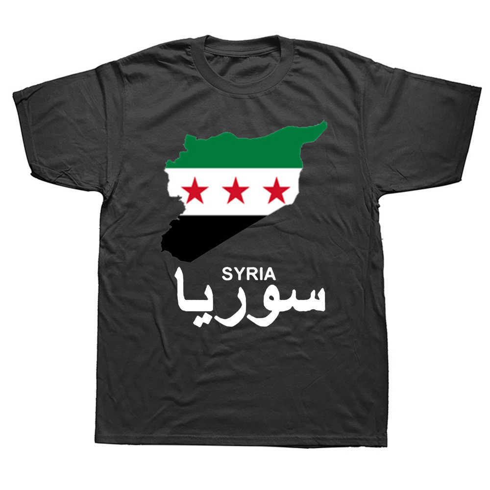 Men's T-Shirts Funny Syrian Arab Republic Syria Arabic T Shirts Graphic Cotton Streetwear Short Sleeve Birthday Gifts Summer Style T-shirt Men G2