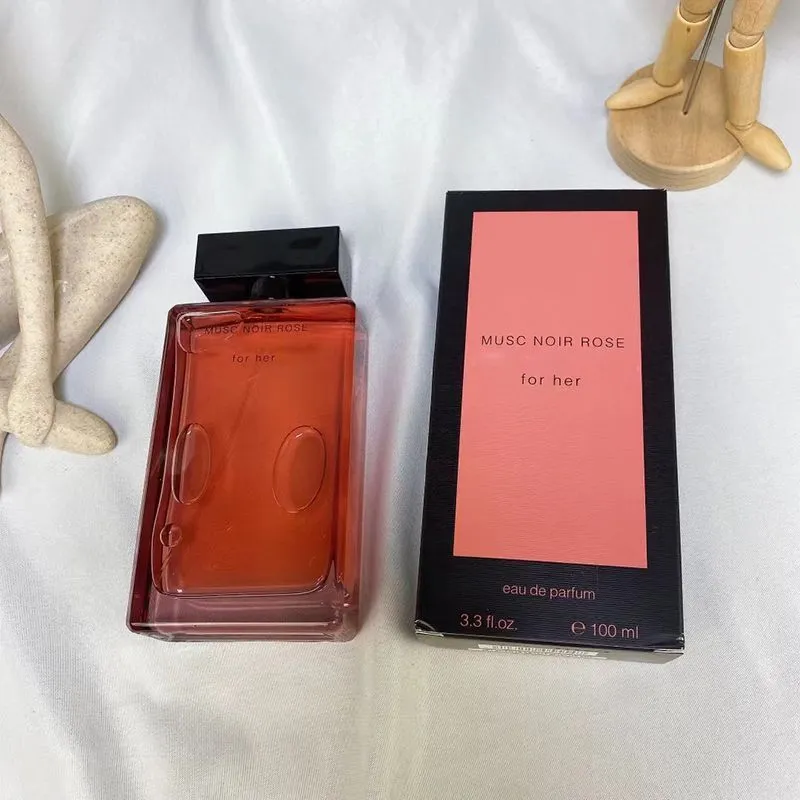 For Her Perfume 100Ml Musc Noir Rose Perfumes Women Fragrance 3.3Fl.Oz Eau De Parfum Long Lasting Good Smell EDP Floral Woman Cologne Spray Body Mist 