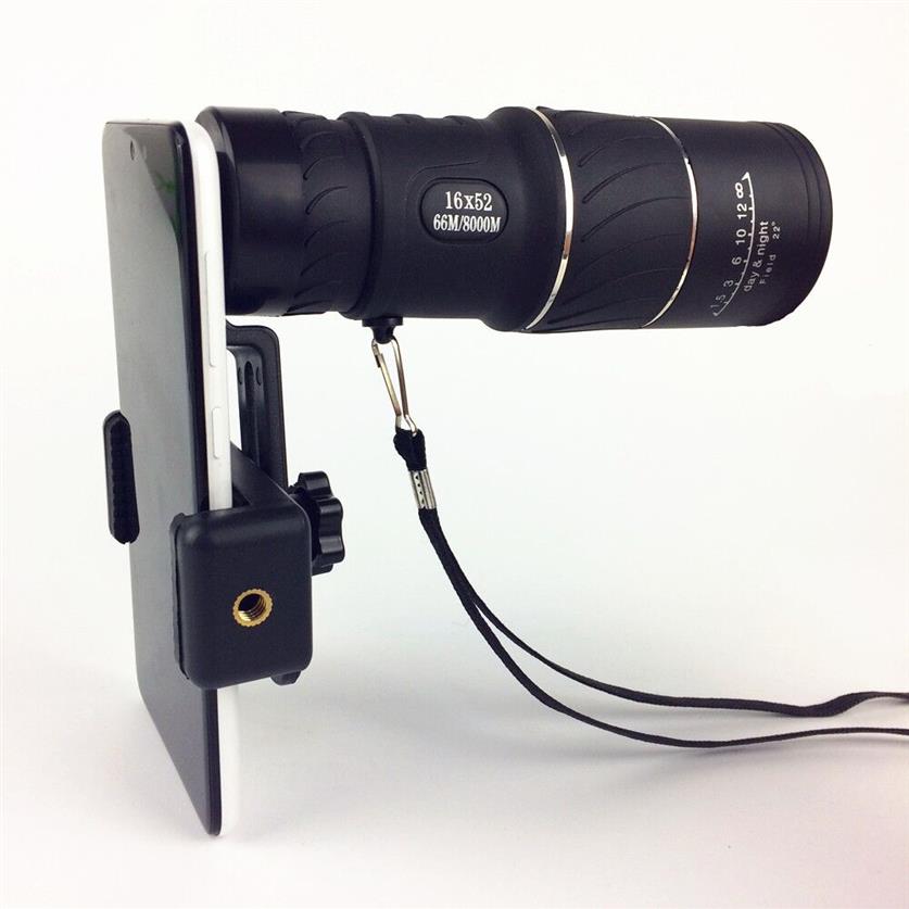 Day & Night Vision 16x52 HD Optical Monocular Hunting Camping Hiking Telescope Phone Camera Lens Zoom Mobile Scope Universal Mount283H
Day & Night Vision 16x52 HD Optical Monocular Hunting Camping Hiking Telescope Phone Camera Lens Zoom Mobile Scope Universal Mount283H