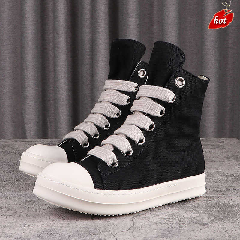 2022s High Street Rick Canvas Shoes Jumbo Shoeslace Solid Black Male Sneakers Lace-up Rubber Owens Women's Sneakers With Box Size 34-48
2022s High Street Rick Canvas Shoes Jumbo Shoeslace Solid Black Male Sneakers Lace-up Rubber Owens Women's Sneakers With Box Size 34-48