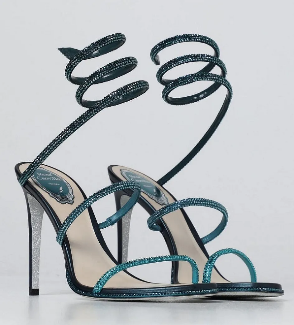 Luxury Brand ReneCaovilla Cleo Women Sandals Shoes Crystal-embellished Strappy Spiral High Heels Lady Gladiator Sandalias Party Wedding Dress EU35-43 With Box
Luxury Brand ReneCaovilla Cleo Women Sandals Shoes Crystal-embellished Strappy Spiral High Heels Lady Gladiator Sandalias Party Wedding Dress EU35-43 With Box