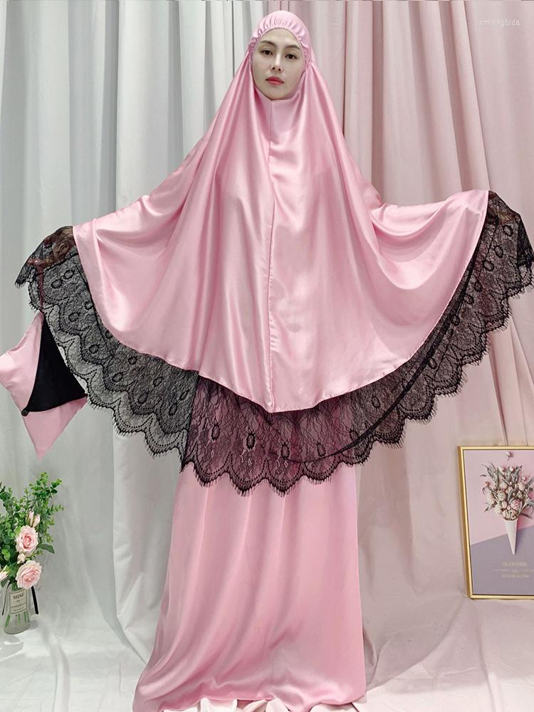 Ethnic Clothing Muslim Pray Abaya Set 2 Piece Women Prayer Garment Long Khimar Ramadan Worship Robe Lace Big Swing Maxi Skirts Kaftan
Ethnic Clothing Muslim Pray Abaya Set 2 Piece Women Prayer Garment Long Khimar Ramadan Worship Robe Lace Big Swing Maxi Skirts Kaftan