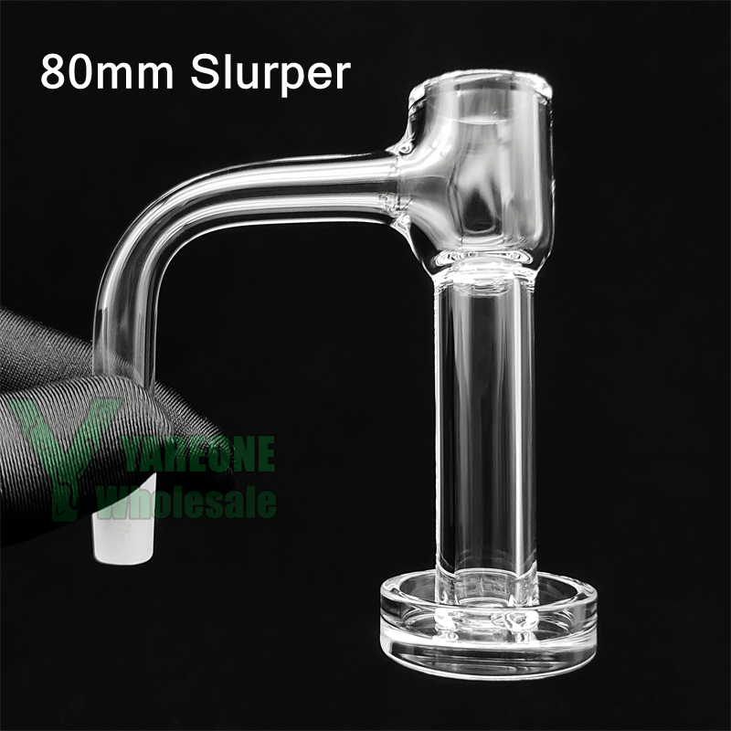 XXL Terp Slurper Quartz Bangers 80mm Tall 20mm OD Full Weld Beveled Edge Seamless Welded Quartz Nails 10mm 14mm Male 90 Degrees YAREONE Wholesale
