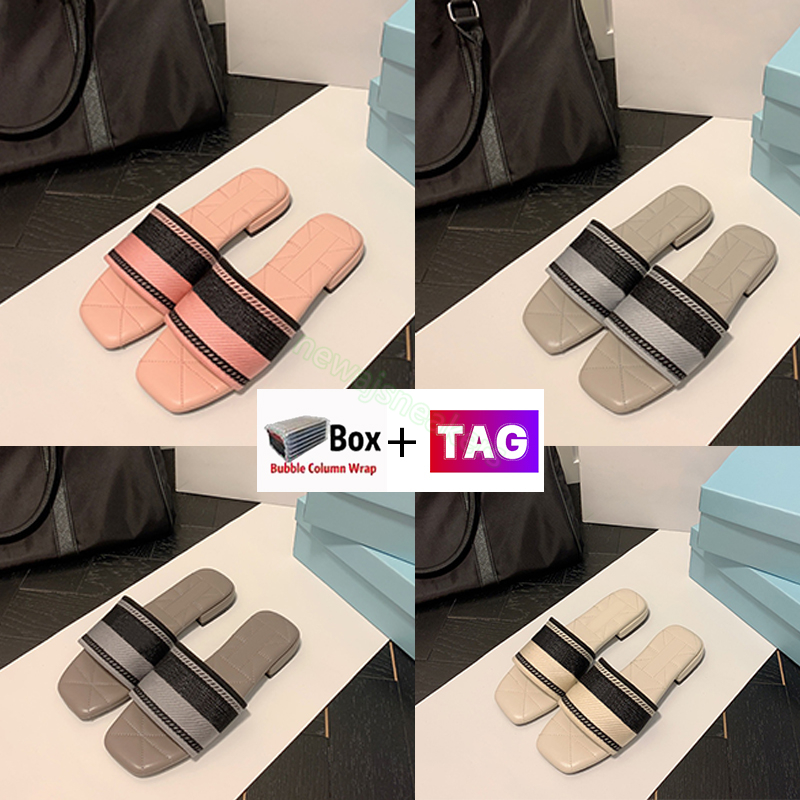 With Box Womens Slippers Square Toe Embroidered Fabric Flat Slides Sandals Luxury Designer Moccasins Women Shoes Size 35-42, Blue black grey
With Box Womens Slippers Square Toe Embroidered Fabric Flat Slides Sandals Luxury Designer Moccasins Women Shoes Size 35-42, Blue black grey