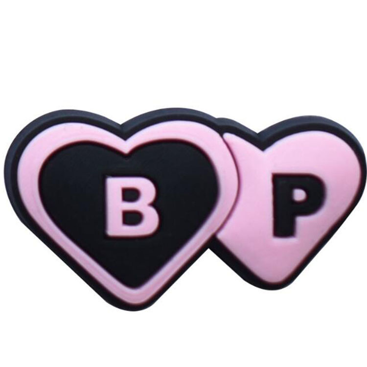 moq 100pcs custom black pink shoe flowers pvc soft rubber shoecharms buckle beach shoe diy decoration charm