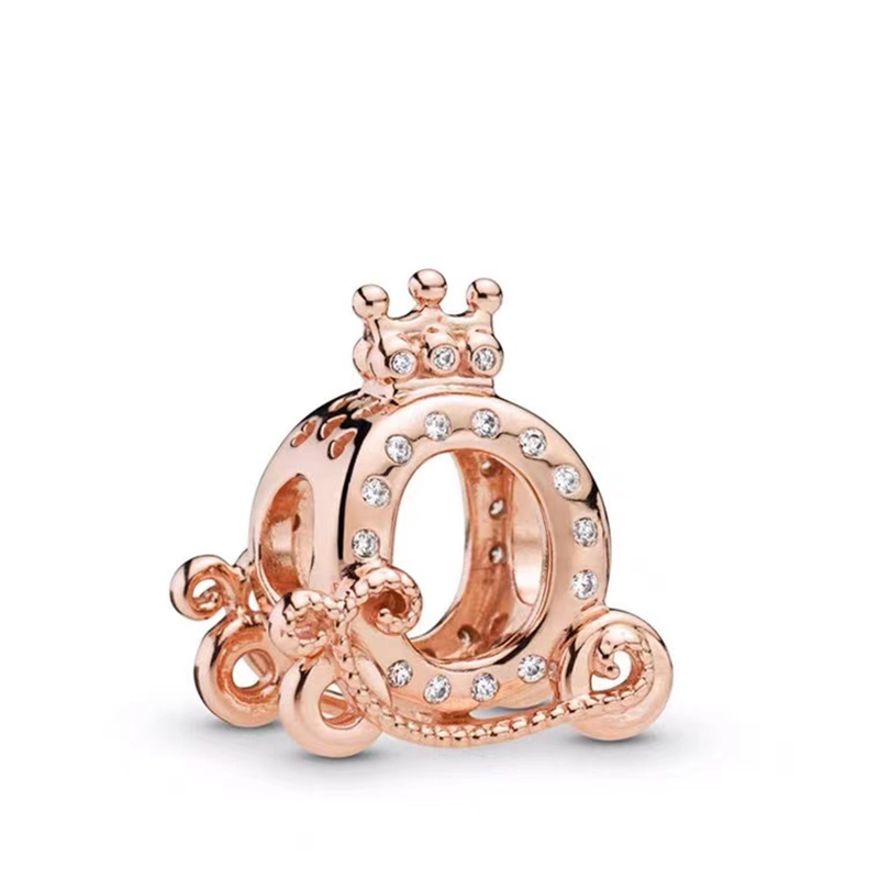 925 Sterling Silver Rose Gold Gold Open Hygienic Charm Suspension Suitable For Bracelet DIY Fashion Jewelry