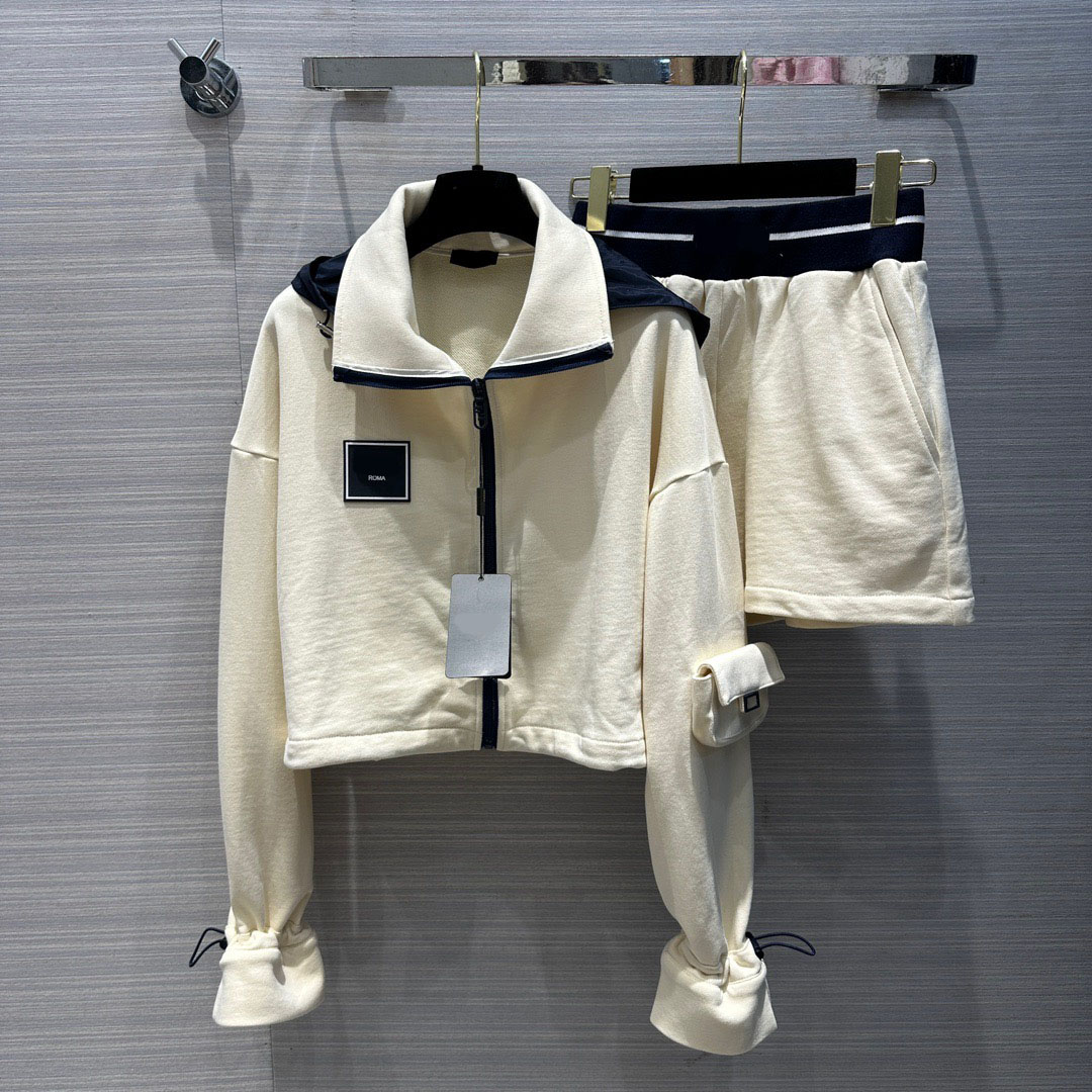 2023 Two Piece Dress Luxury Brand Two Piece Shorts Women 2 Pieces Set Zip Up Long Sleeve Bag Hooded Jacket Suit High Waist Shorts Outfits Casual Tracksuit, White
2023 Two Piece Dress Luxury Brand Two Piece Shorts Women 2 Pieces Set Zip Up Long Sleeve Bag Hooded Jacket Suit High Waist Shorts Outfits Casual Tracksuit, White