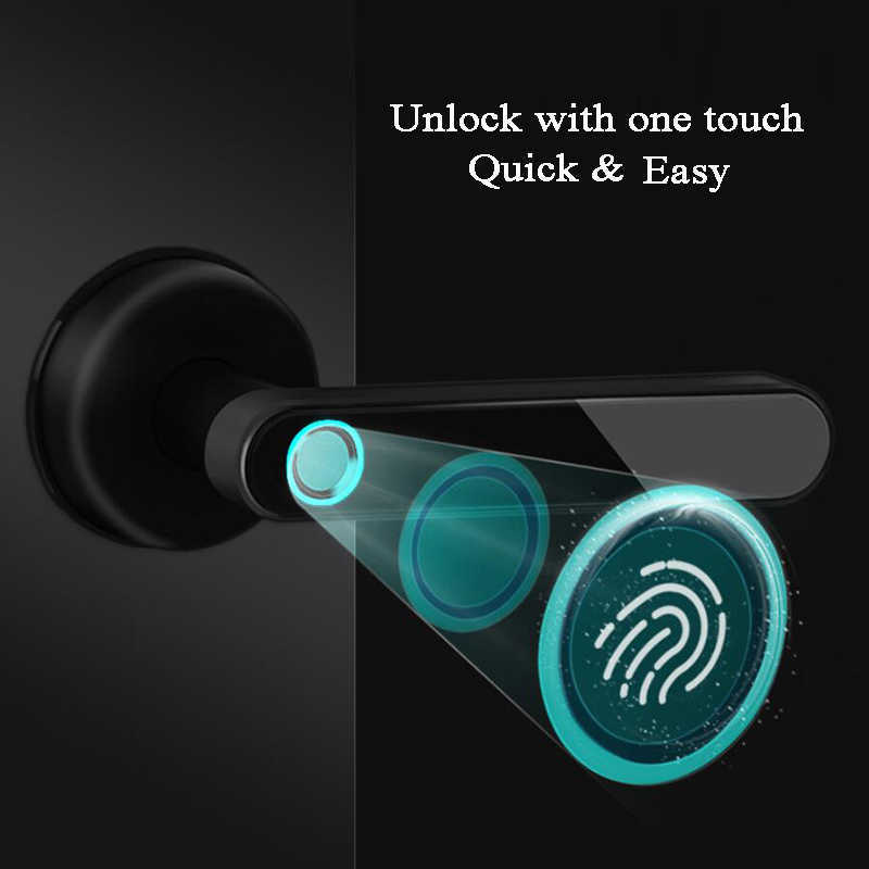 Smart Lock Bluetooth Lock TTLOCK Smart Home Door Lock Alexa Google home Biometric fingerprint lock Electric Handle Lock Wooden door J230303