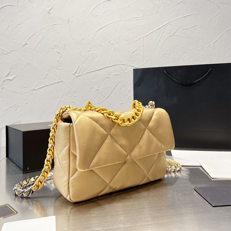 New fashion designer bag channel 19 large capacity shoulder chain bag female high quality classic leather handbag luxury crossbody handbags designers totes wallet, Gold
New fashion designer bag channel 19 large capacity shoulder chain bag female high quality classic leather handbag luxury crossbody handbags designers totes wallet, Gold